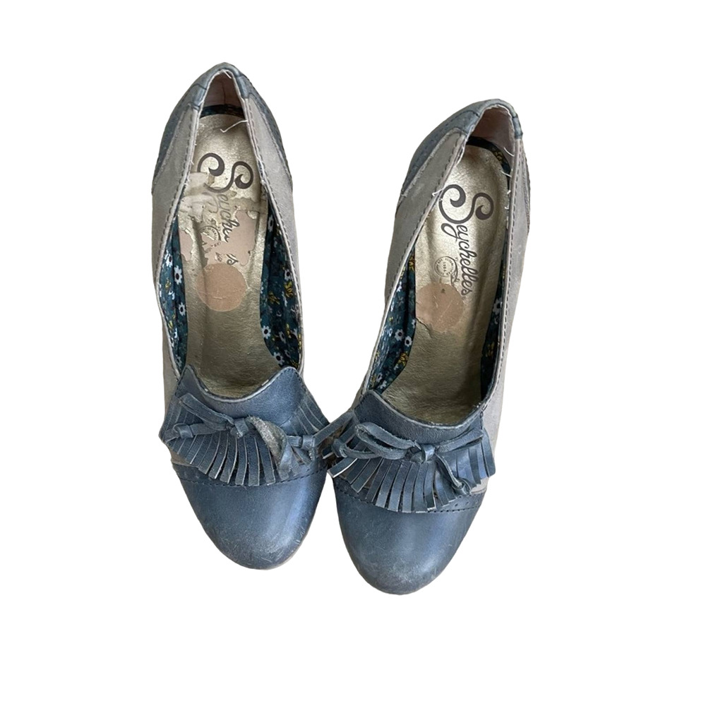 Seychelles Low Heel Closed Toe Tassels With Bow Floral Detail Women Shoe Size - Picture 5 of 9